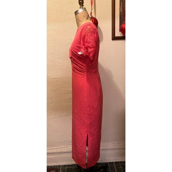 JS Collection Lissett Tea Length Lace Contrast Dress NWT Size 4 - Picture 7 of 13